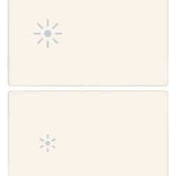 DUE MEZZI TASTI 2M DIMMER BIANCO