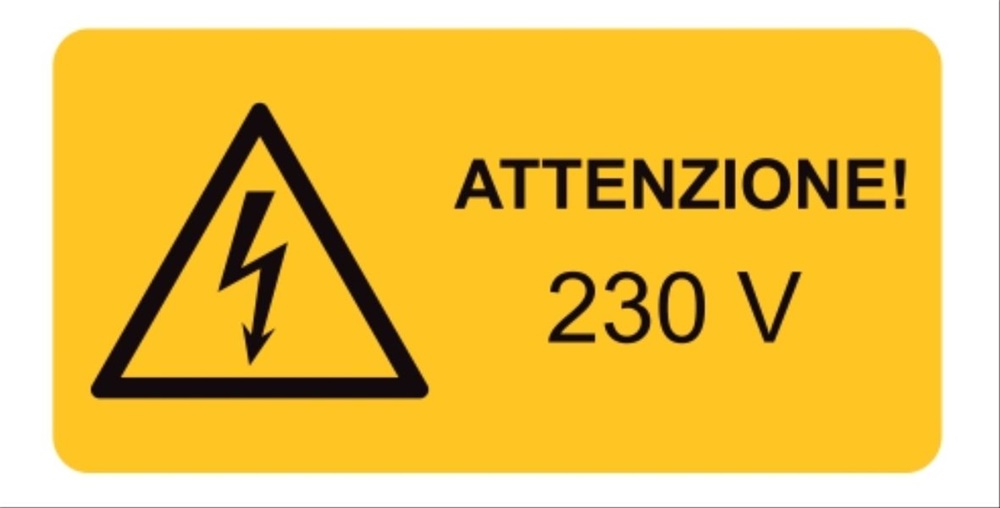 Etichetta avvertimento WST-LAY 318x37mm per macchinari e impianti