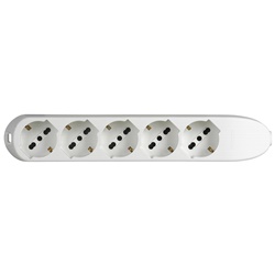 Multipresa 5 prese Schuko bipasso 1,5m uso domestico e professionale