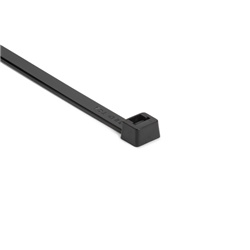 Fascetta in polipropilene nero 390x7,6 mm resistente chimica e calore per cavi tubi guaine