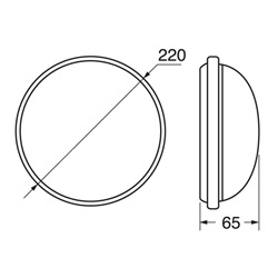 PLAFON.LED 3CCT 22W TONDA-N IP65