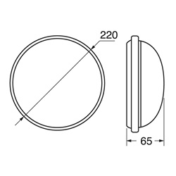 Plafoniera LED tonda 22W 3CCT IP65 resistente polvere e acqua per interni ed esterni