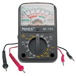 Tester analogico portatile 500V compatto robusto per verifiche elettriche rapide