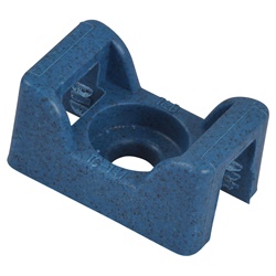 Sostegno a sella nylon rilevabile blu 17mm montaggio vite impianti elettrici