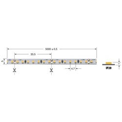 S.LED 5MM LED 8,6W/M 24V IP20 CRI90 Illuminazione Interna Alta Qualità Efficienza Energetica