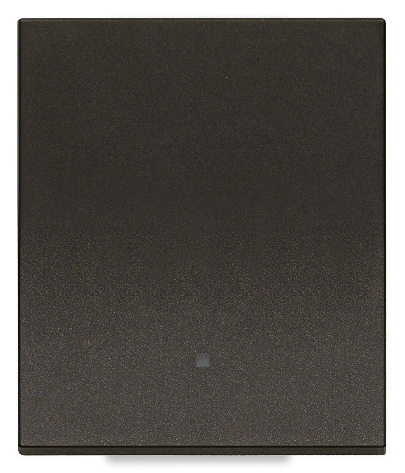 Deviatore 1P 10AX 2 moduli allineato nero illuminabile per impianti elettrici domestici