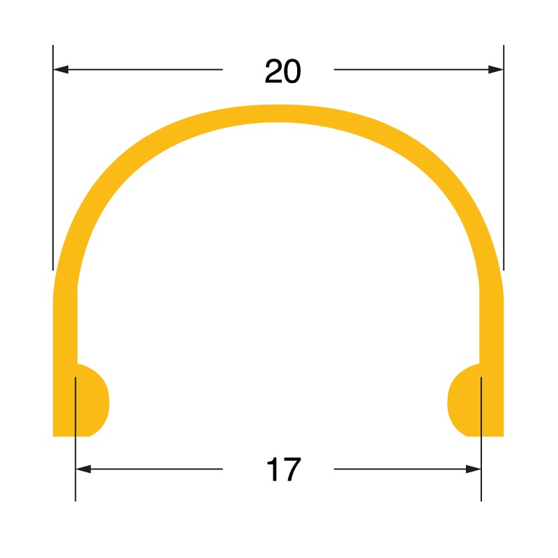 Copertura rotonda alta qualità per profili S20 protezione polvere umidità impianti elettrici