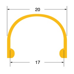 Copertura rotonda alta qualità per profili S20 protezione polvere umidità impianti elettrici