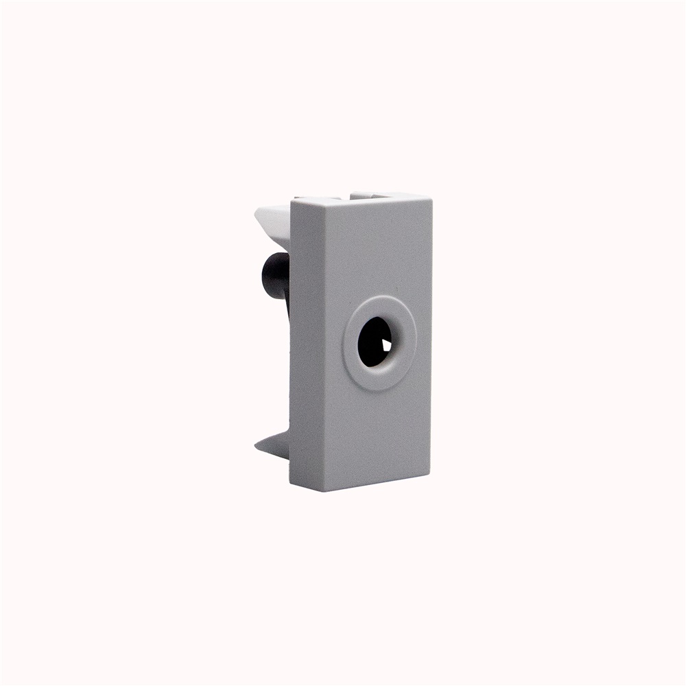Falso polo uscita cavo semplice Ø 9,5 mm 1 modulo grigio MatixGO