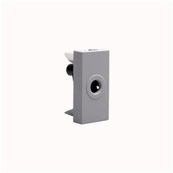 Falso polo uscita cavo semplice Ø 9,5 mm 1 modulo grigio MatixGO