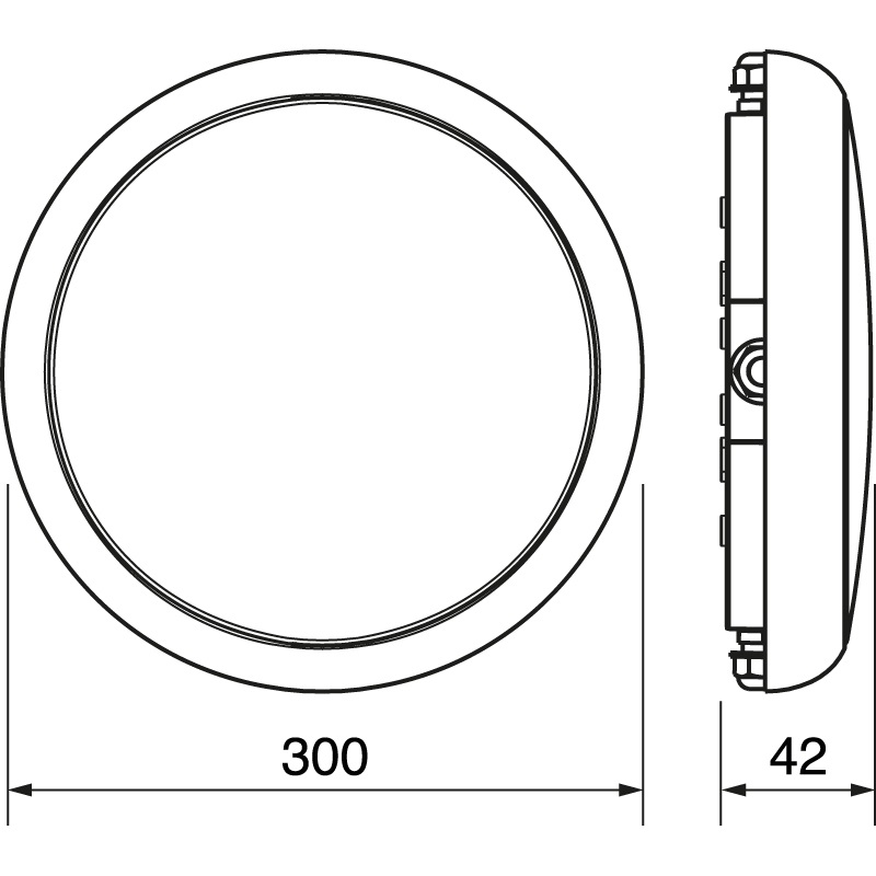 PLAFO.LED con sensore 3 potenze 3 temperature colore IP65 per interni ed esterni