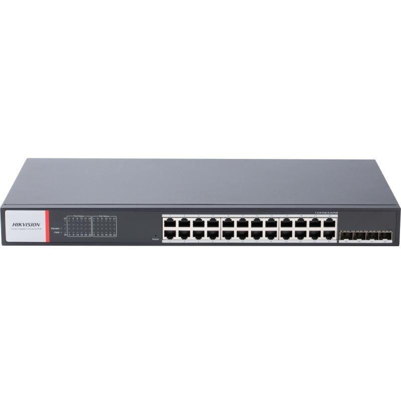 Switch PoE 24 porte Gigabit 4 SFP alta affidabilità per reti aziendali professionali