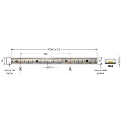 STRI.LED 17W/M BF lampada LED 220V IP65 50 metri illuminazione esterni giardini aree commerciali