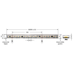 STRI.LED 17W/M BF lampada LED 220V IP65 50 metri illuminazione esterni giardini aree commerciali