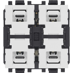 Comando KNX Secure 4 pulsanti LED RGB regolazione intensità sensore temperatura integrato 2 moduli