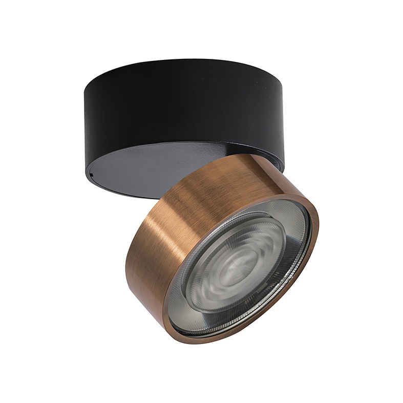 Applique plafoniera LED 13W 3000K CRI90 nero rame per interni retail residenziale musei