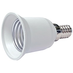 Adattatore elettrico da E14 a E27, materiali resistenti, per lampadine domestiche e professionali, montaggio rapido e sicuro