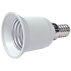 Adattatore elettrico da E14 a E27, materiali resistenti, per lampadine domestiche e professionali, montaggio rapido e sicuro