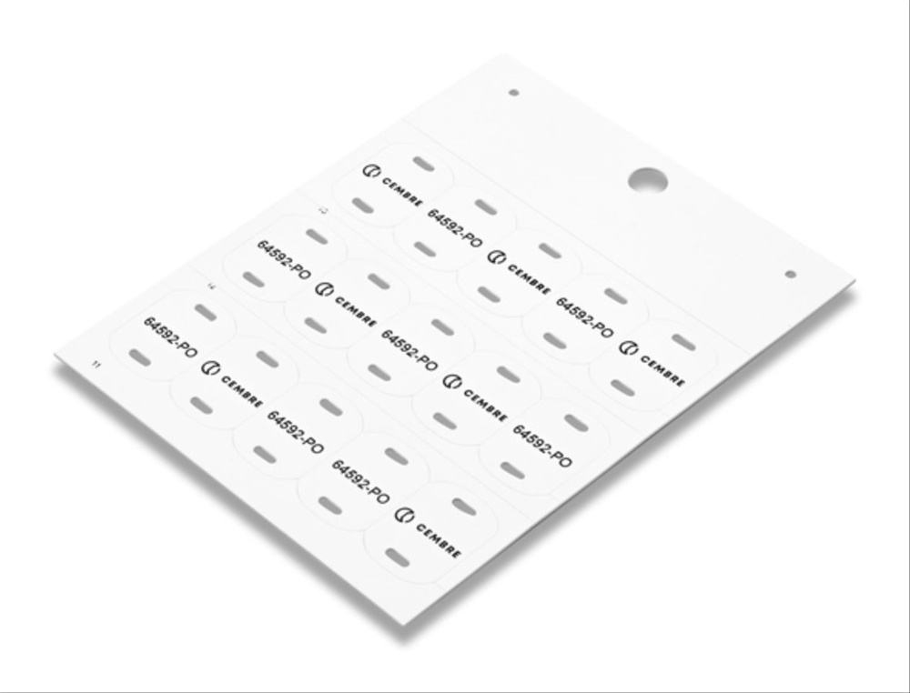 Targhetta MG-ETF 64592-PO 22x29 cm bianca resistente per applicazioni elettriche