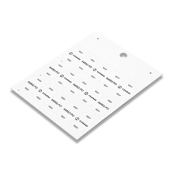 Targhetta MG-ETF 64592-PO 22x29 cm bianca resistente per applicazioni elettriche