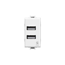 USB 2.4 A Presa Bticino Matix Bianca 5V 2400mA Elettronica Casa