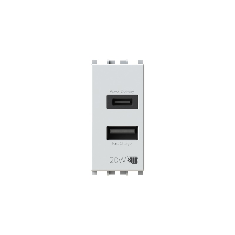 Presa USB 3.0 Vimar Arkè bianca 5V 3000mA 110-230V per uso elettrico