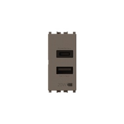 Presa USB 3.0 Vimar Arkè Metal 230V 3000mA 5V per installazioni elettriche