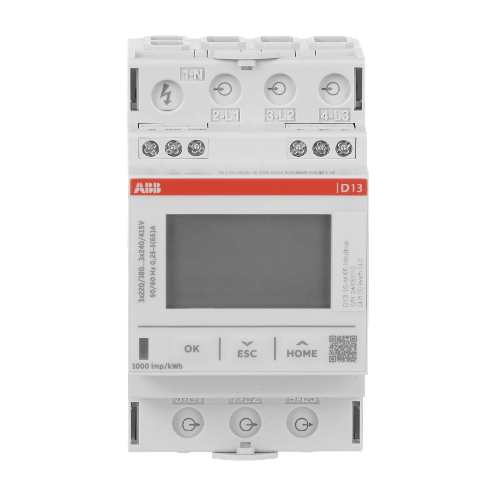 Energy meter trifase 65A Modbus RTU precisione MID classe B per monitoraggio energia