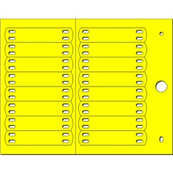 Targhetta identificativa MG-ETF 64143-SBS 13x60 mm gialla per applicazioni elettriche industriali