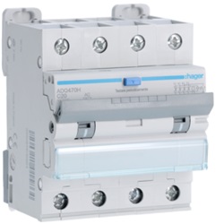 DIFF MAGN 4P 30MA AC 20A 10KA C 4M