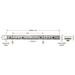 STRI.LED 17W/M BF 220V IP65 25M illuminazione LED efficiente resistente polvere e acqua per interni ed esterni