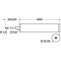 Neon 360 14W 24V IP65 CRI90 alta efficienza per ambienti interni ed esterni
