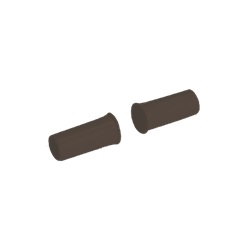 Contatto magnetico da incasso a sigaretta, plastica marrone, 21.5x10.5x9mm, non per infissi metallici