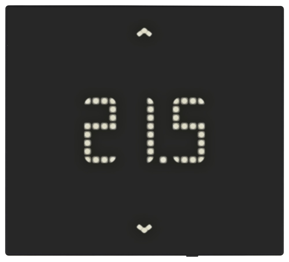 Termostato connesso LTE parete nero controllo temperatura riscaldamento condizionamento app remoto