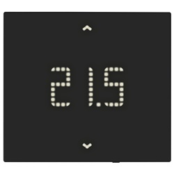 Termostato connesso LTE parete nero controllo temperatura riscaldamento condizionamento app remoto