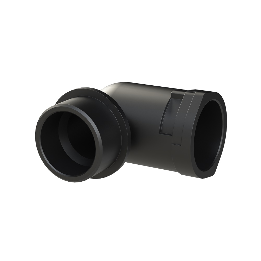 Raccordo angolare 90° PA6 M32x1.5 per tubi corrugati DN23 IP66 nero