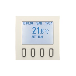 Termostato digitale KNX con display LCD retroilluminato, 4 pulsanti, controllo temperatura ambiente, per impianti elettrici avanzati