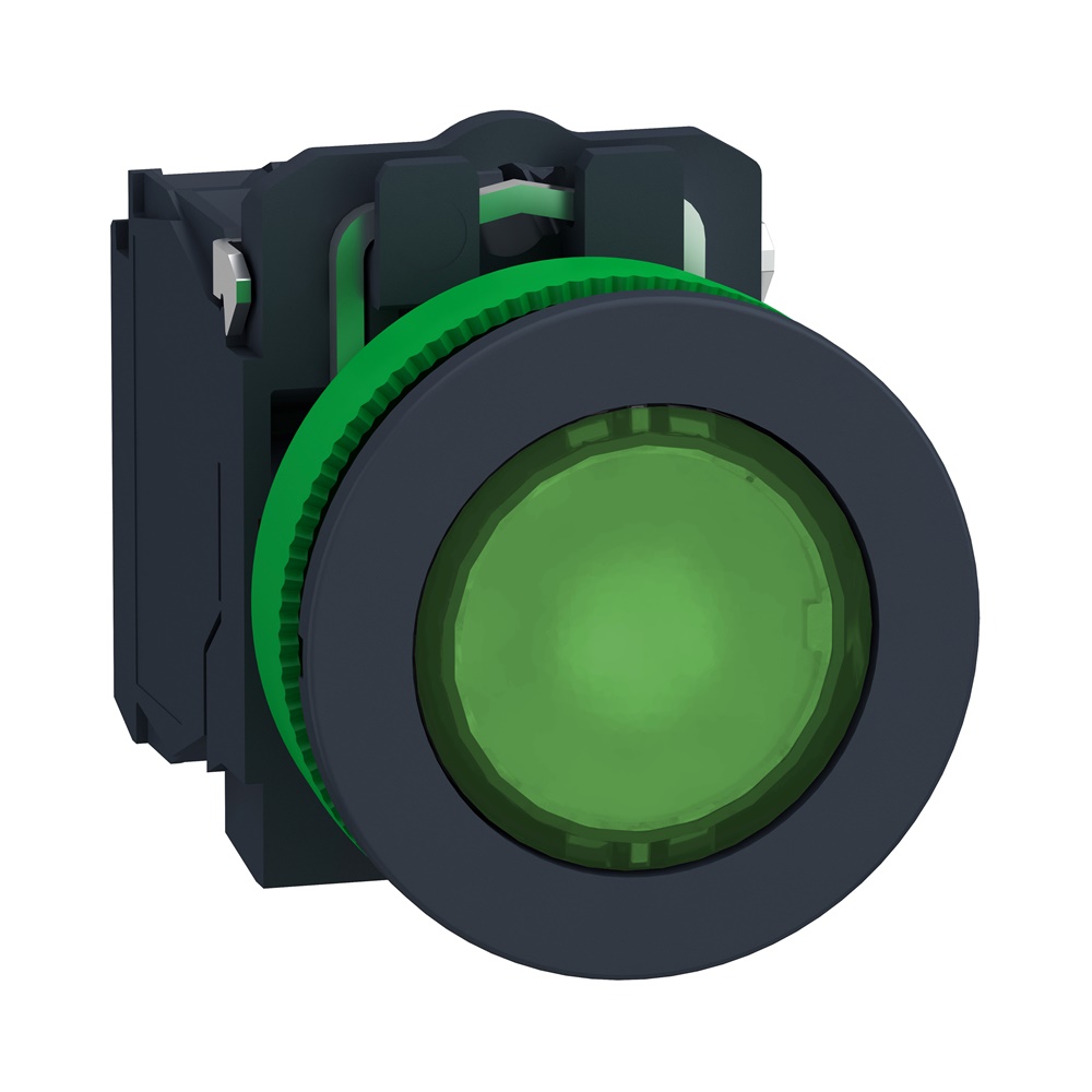 PULS. LUM. VERDE 24V NO+NC FILOPANN