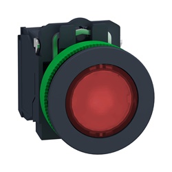 PULS. LUM. ROSSO 24V NO+NC FILOPANN