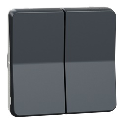 Pulsante doppio Mureva Styl 10A IP55 incasso e superficie uso interno esterno