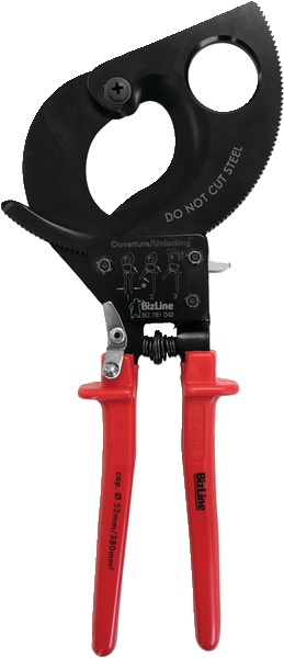 Taglia-cavi cremagliera M52 mm prestazioni elevate taglio preciso rame alluminio fino 52 mm uso elettrico