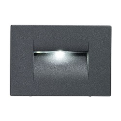 Segnapasso orizzontale LED 3W 3000K IP65 antracite incasso esterno interno resistente