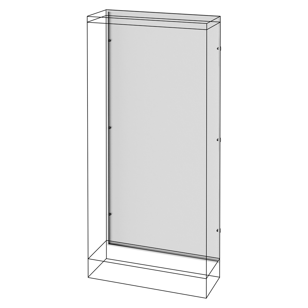 PANNELLO POSTERIORE - QUADRO DA PAVIMENTO CON VANO AFFIANCATO - QDX 630 H - QDX 1600 H - (600+300)x1800mm