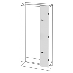 PORTA CIECA - QUADRO DA PAVIMENTO CON VANO AFFIANCATO - QDX 630 H - QDX 1600 H - (600+300)x1800mm