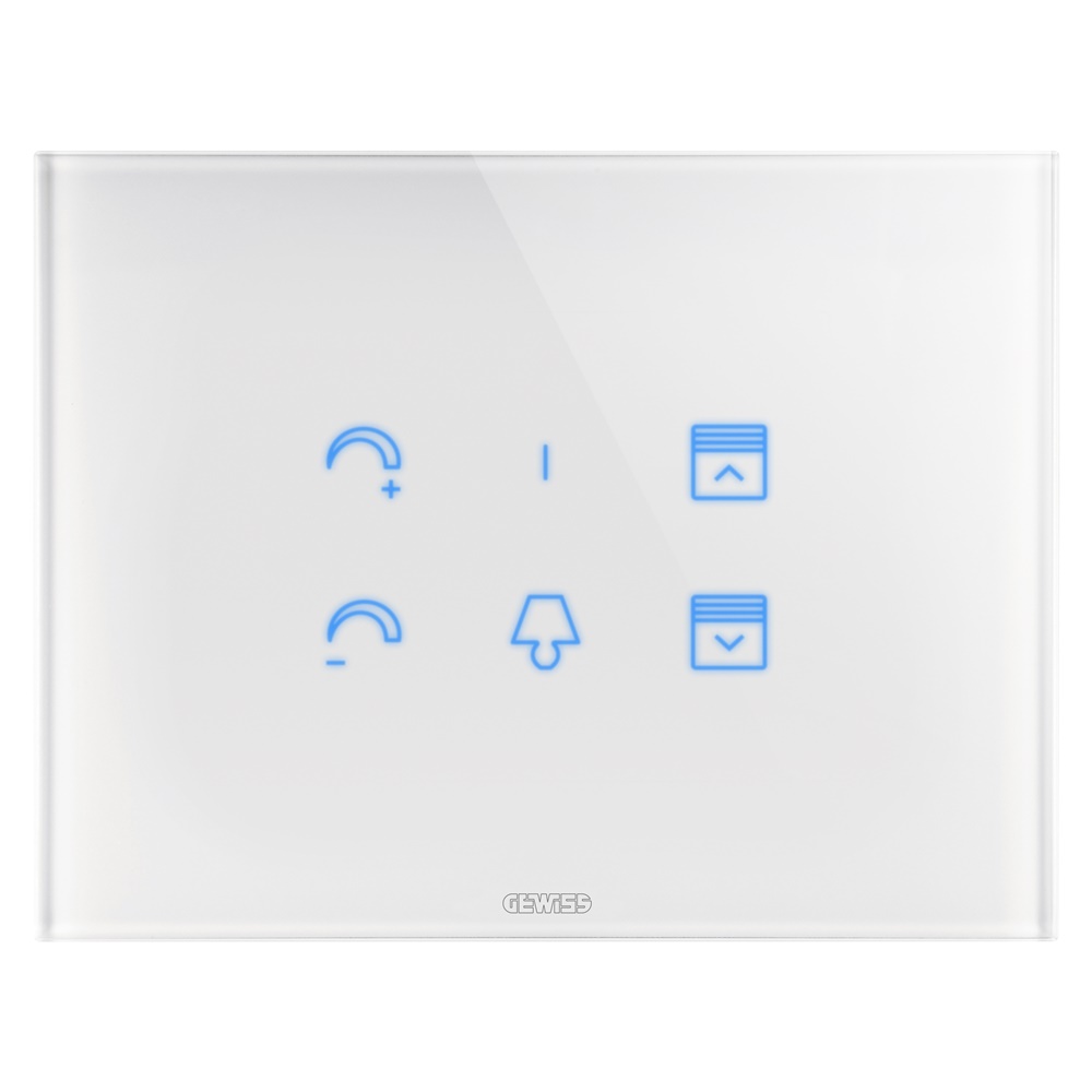 PLACCA ICE TOUCH - IN VETRO - CON SIMBOLI INTERCAMBIABILI - BIANCO - CHORUSMART
