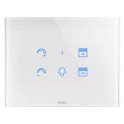 PLACCA ICE TOUCH - IN VETRO - CON SIMBOLI INTERCAMBIABILI - BIANCO - CHORUSMART