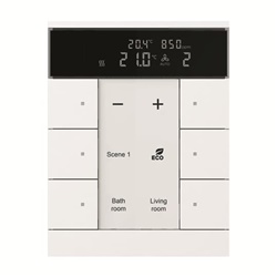 Regolatore ambiente KNX con sensore CO2 umidità controllo temperatura 6 zone HVAC