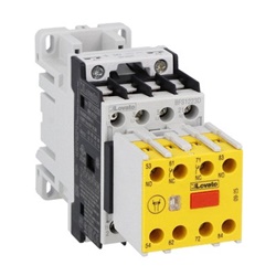 Contattore sicurezza 9A AC3 24V DC per controllo circuiti elettrici industriali e civili