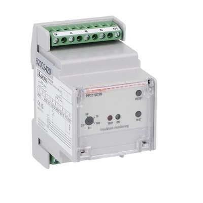 Controllore isolamento singola soglia 230VAC monitoraggio sicurezza impianti elettrici industriali e civili