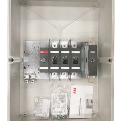 Enclosure interruttore sezionatore 3 poli 200A 415V IP65 maniglia pistola per uso interno ed esterno